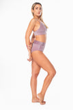 backbone polewear - cyra light purple high waisted bottom