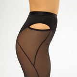 Queen PoleWear Mesh Flared Pants – CANDY – Black