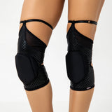 Queen PoleWear Grippy Knee Pads with Mesh – FIRE – Black