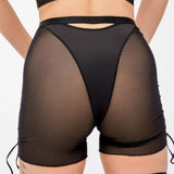Queen PoleWear Long Shorts with Mesh – ESSENTIAL – Black