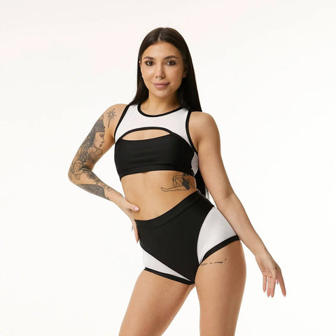 Polerina Wear - Top Anela - Black and White