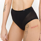 Queen PoleWear High Waisted Shorts with Mesh – GLORY – Black