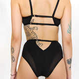 Queen Polewear Adjustable Top with Mesh – GLORY – Black
