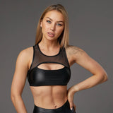 Polerina Bottom - Black with leather effect