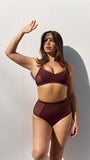 Lunalae Bellani Bottom - Mesh Panelled High Waist Bottom Recycled Cacao