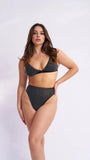 Lunalae Adriana Bedazzled High Waist Bottoms Black