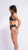 Lunalae Adriana Bedazzled High Waist Bottoms Black