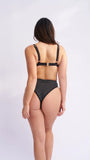 Lunalae Adriana Bedazzled High Waist Bottoms Black