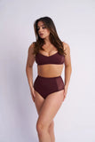Lunalae Bellani Bottom - Mesh Panelled High Waist Bottom Recycled Cacao