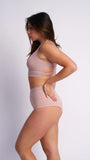 Lunalae High Waist Basic Shorts Taupe