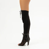 Queen PoleWear Adjustable Thigh High Knee pads – INFINITY – Black