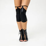 Queen PoleWear Grippy Knee Pads with Mesh – FIRE – Black
