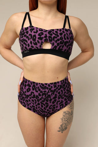 DressinUp Art Atelier - Animal Print Shorts Purple Leopard
