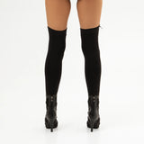 Queen PoleWear Adjustable Thigh High Knee pads – INFINITY – Black