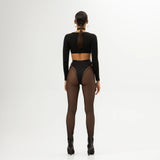 Queen PoleWear Mesh Leggins – CANDY – Black