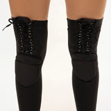 Queen PoleWear Adjustable Thigh High Knee pads – INFINITY – Black