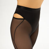 Queen PoleWear Mesh Flared Pants – CANDY – Black