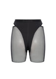 Queen PoleWear Long Shorts with Mesh – CANDY – Black