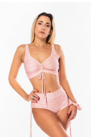 Backbone Polewear - Arya pink leopard top