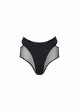 Queen PoleWear High Waisted Shorts with Mesh – CANDY – Black