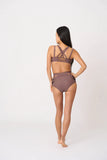 Zasha Polewear CHARLOTTE HIGH WAIST SHORTS MAHOGANY