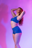 RAD Polewear Fortuna glitter top - Misty Blue