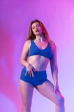 RAD Polewear Fortuna glitter top - Misty Blue