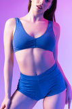 RAD Polewear Fortuna glitter top - Misty Blue