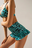 Sharkpolewear High-waisted Shorts Sun - Blue Leopard