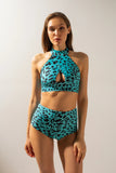 Sharkpolewear Top Tanna - Blue Leopard