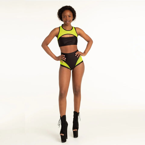 Polerina Top - Black and Yellow