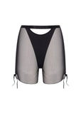 Queen PoleWear Long Shorts with Mesh – ESSENTIAL – Black