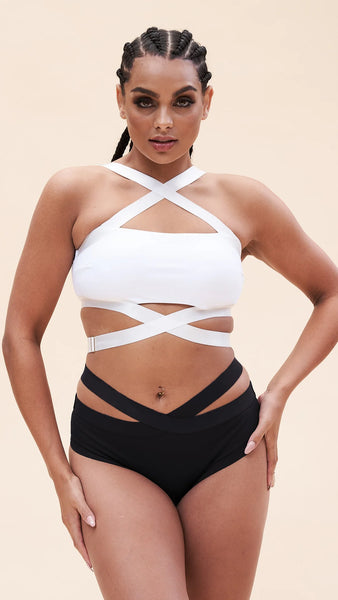 Lunalae Renee Crop Bra Recycled White