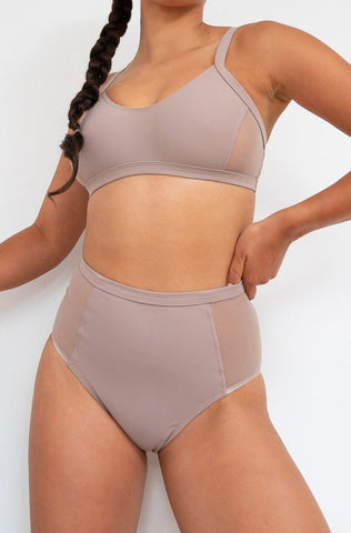 lunalae bellani high waist bottom recycled - mocha