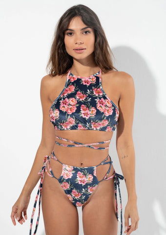 rad tie me up bottom velvet - floral