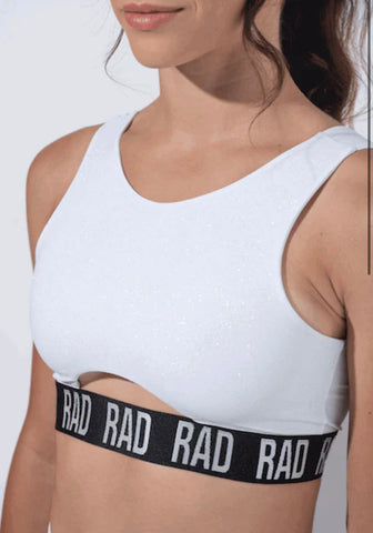 RAD Bahari top glitter - White