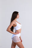 rev activ - white mesh pleasure shorts