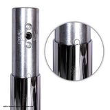 x-pole förlängning 40mm powder coated svart – 125mm till 1000mm